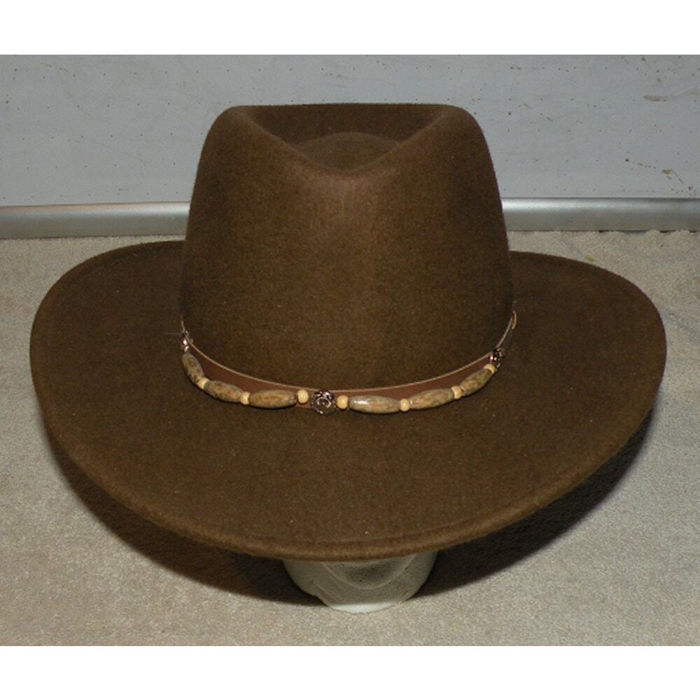 Stetson Crushable Auburn Men’s Small/Medium Wool Felt Cowboy Hat Brown USA